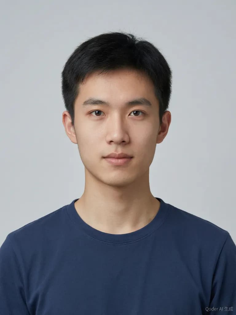 原始人像示意：棚拍正面照